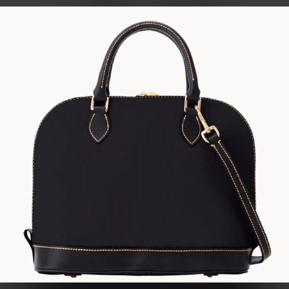 Dooney & Bourke Pebble Grain Zip Satchel Black - Picture 2 of 8